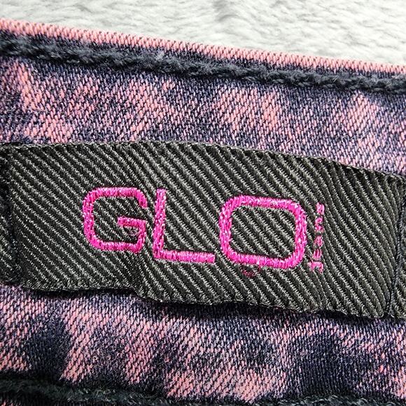 Vintage Y2K GLO Jeans Womens 17 Juniors Pink Stone Wash Mid Rise Skinny Pleated - Picture 5 of 13